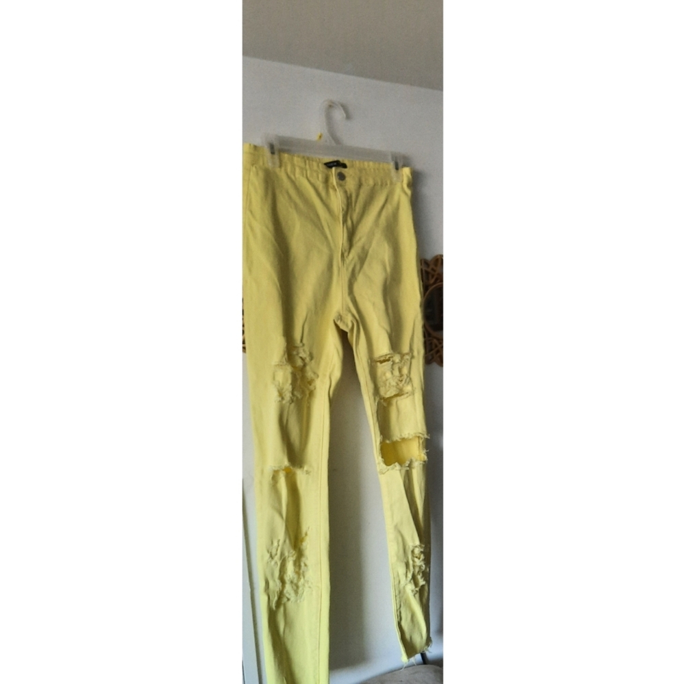 Yellow Straight Leg Jeans - Picture 6 of 6